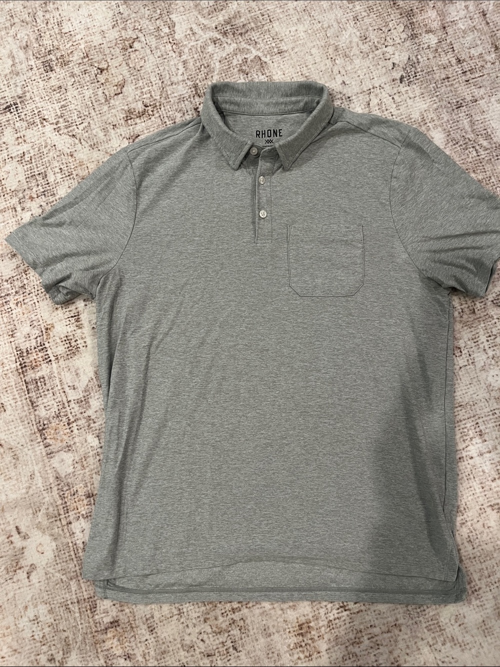 Men’s Rhône WFH polo Heather gray Sz L